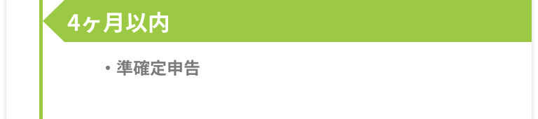 4ヶ月以内 -［準確定申告］
